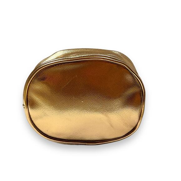 Vince Camuto Metallic Rose Gold Cosmetic Makeup Bag - Picture 3 of 7